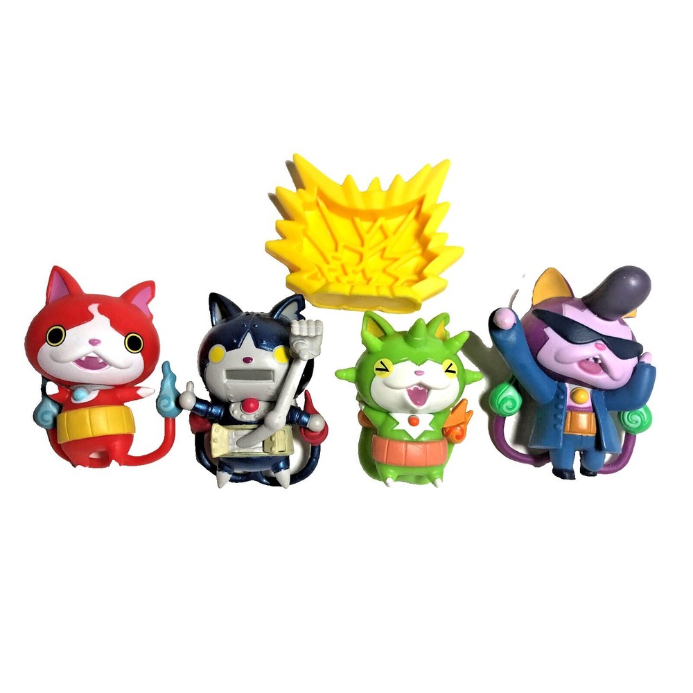 Yo-kai Watch 2” Figure 2015 Hasbro Lot Of 4 Figures Plus Backdrop Piece